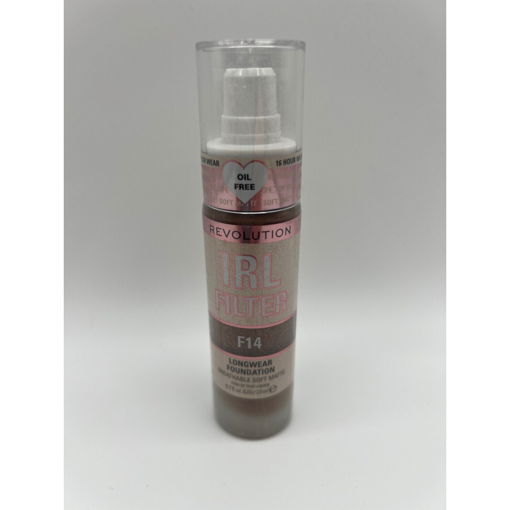 Makeup Revolution IRL Filter Longwear Foundation F14 Soft Matte Oil Free 0.7oz